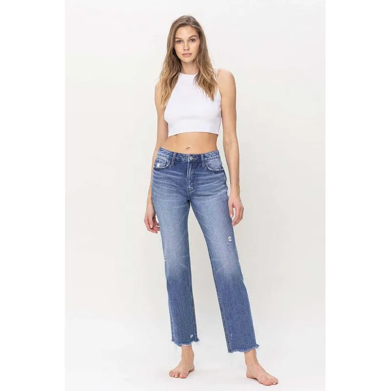 High Rise Straight Jeans