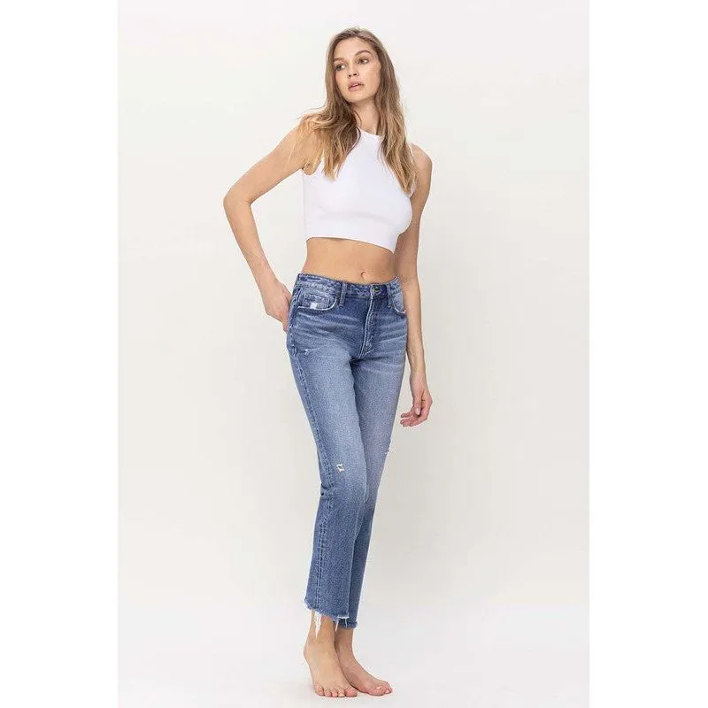 High Rise Straight Jeans