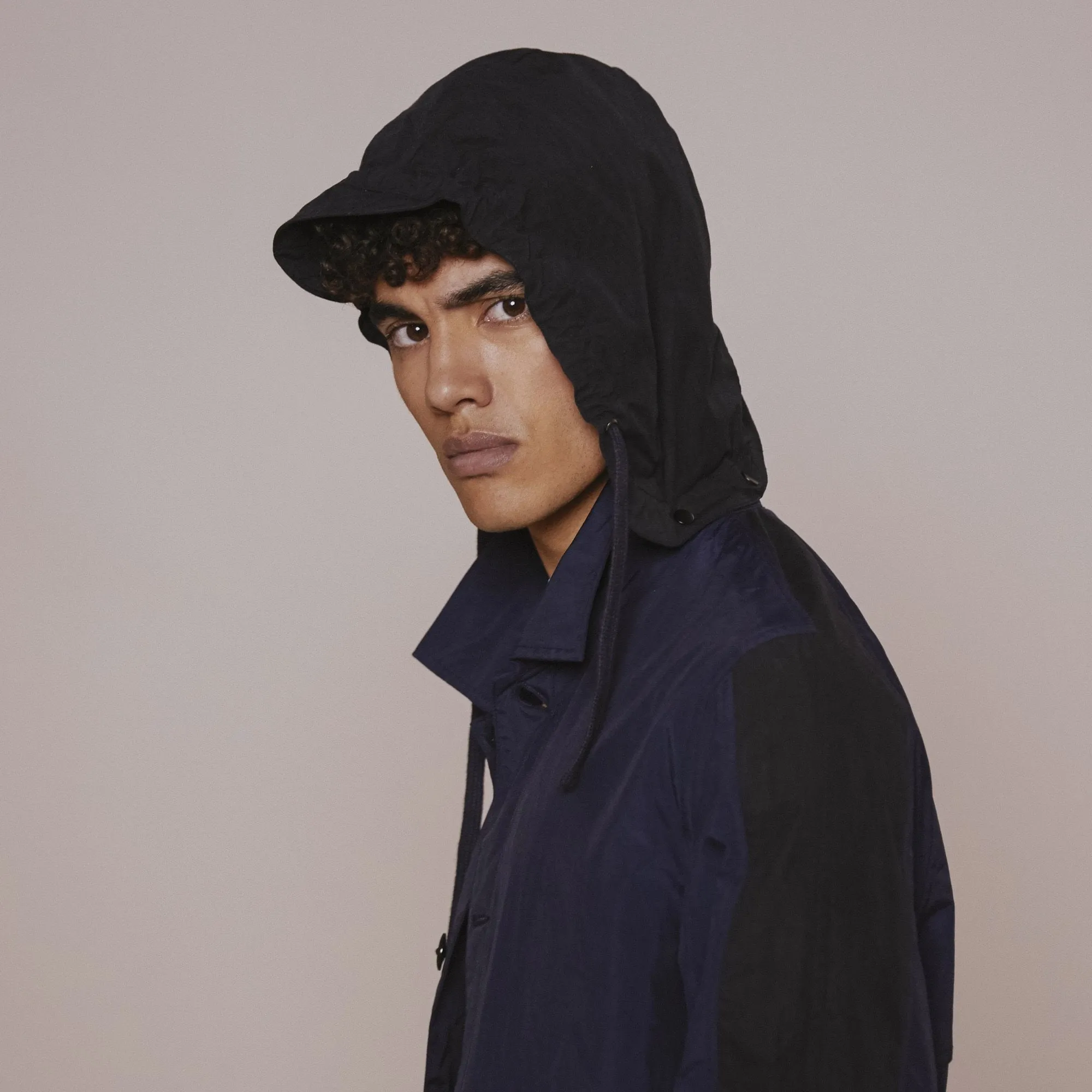 Hooded Mac - Navy