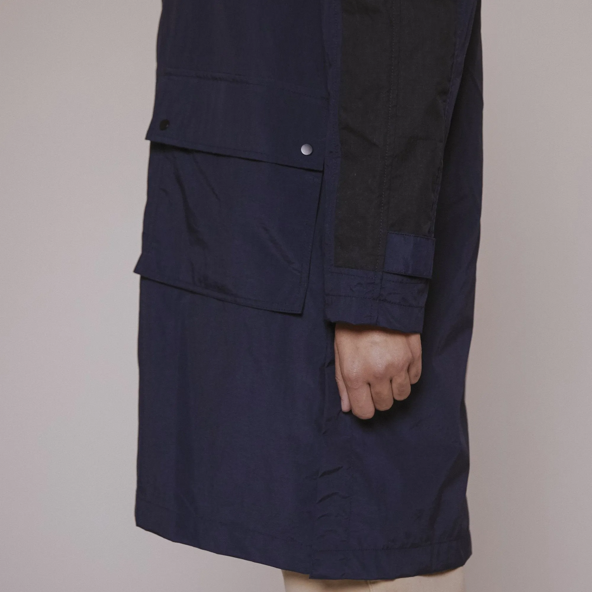 Hooded Mac - Navy