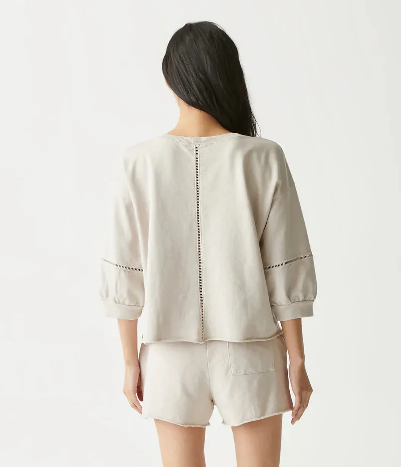 Indira Elbow Sleeve Pullover | Cement