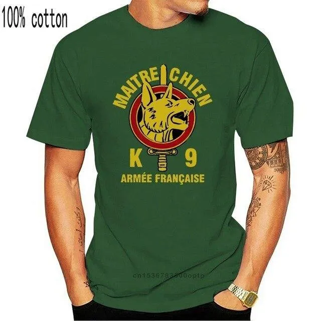 K9  French Army War Dog Special Forces Logo Military T-shirt