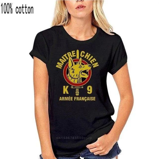 K9  French Army War Dog Special Forces Logo Military T-shirt