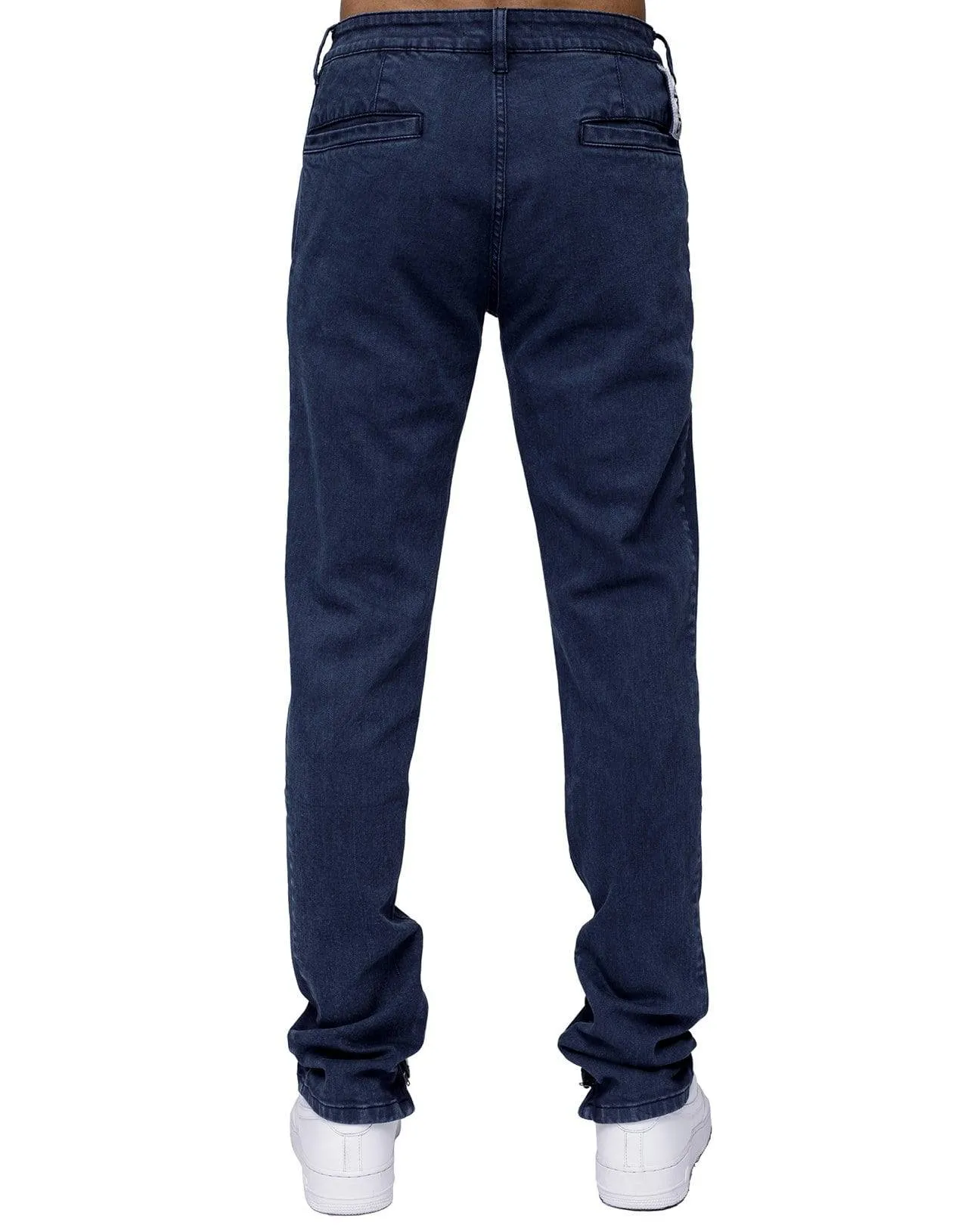 Konus Men's Ankle Zipper Pants In Navy