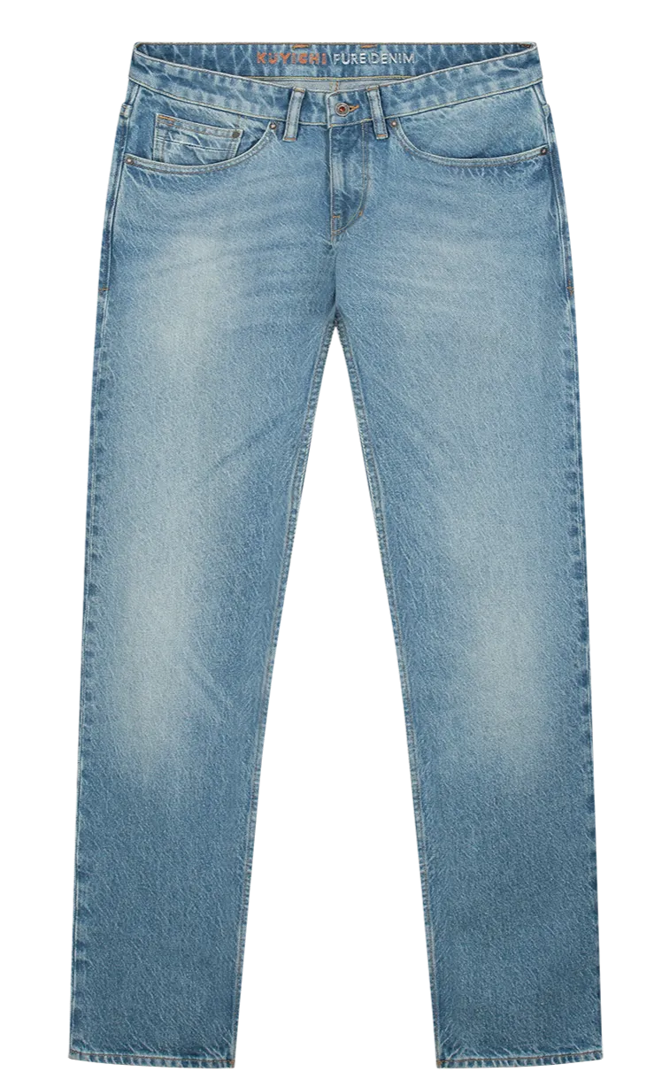 KUYICHI Scott regular slim jeans Old fashion blue men