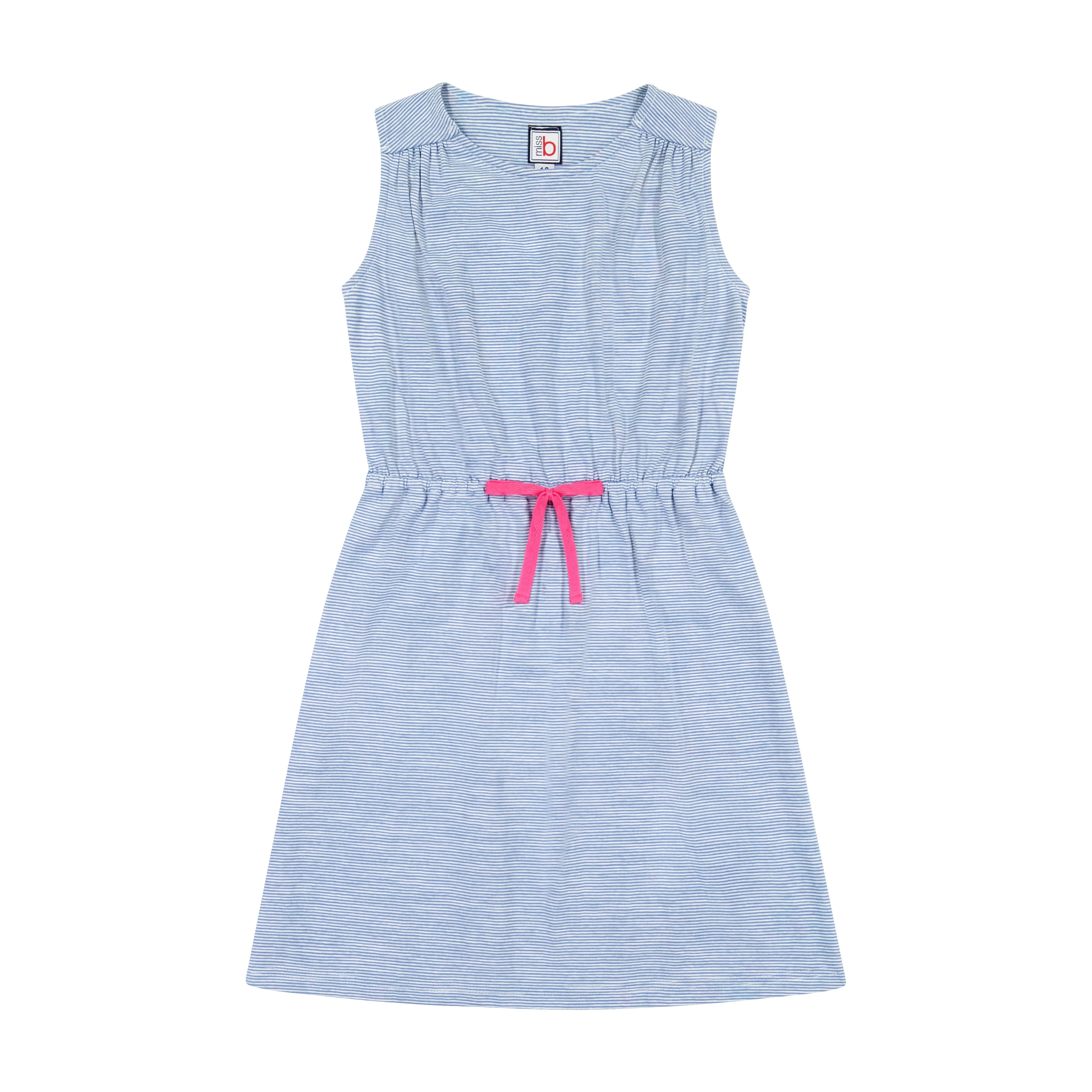 Lindsey Drawstring Dress Blue Chambray