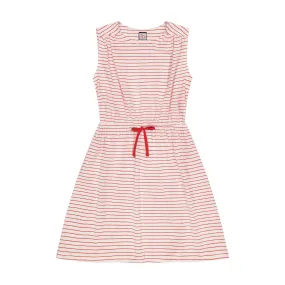 Lindsey Drawstring Dress Red Stripe