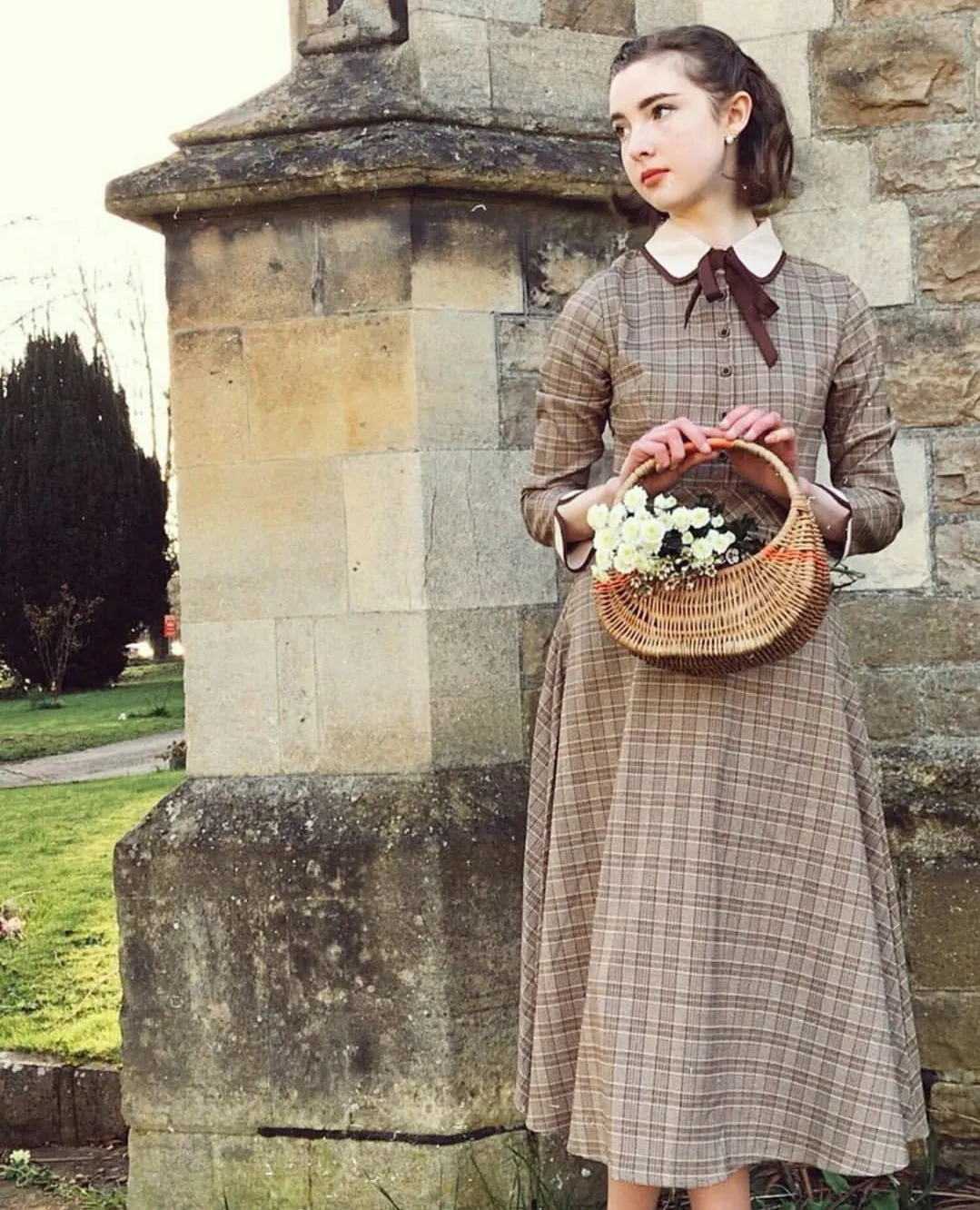 Long Sleeve Khaki Dress