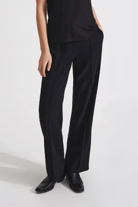 LONG STRAIGHT SUIT TROUSERS - BORIS BLACK