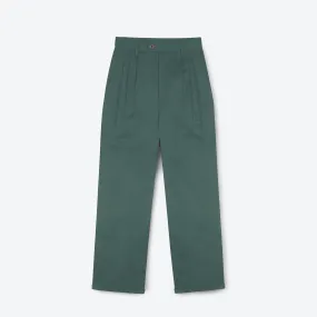 Lowie Lowie Drill Sage Pleat Front Trouser