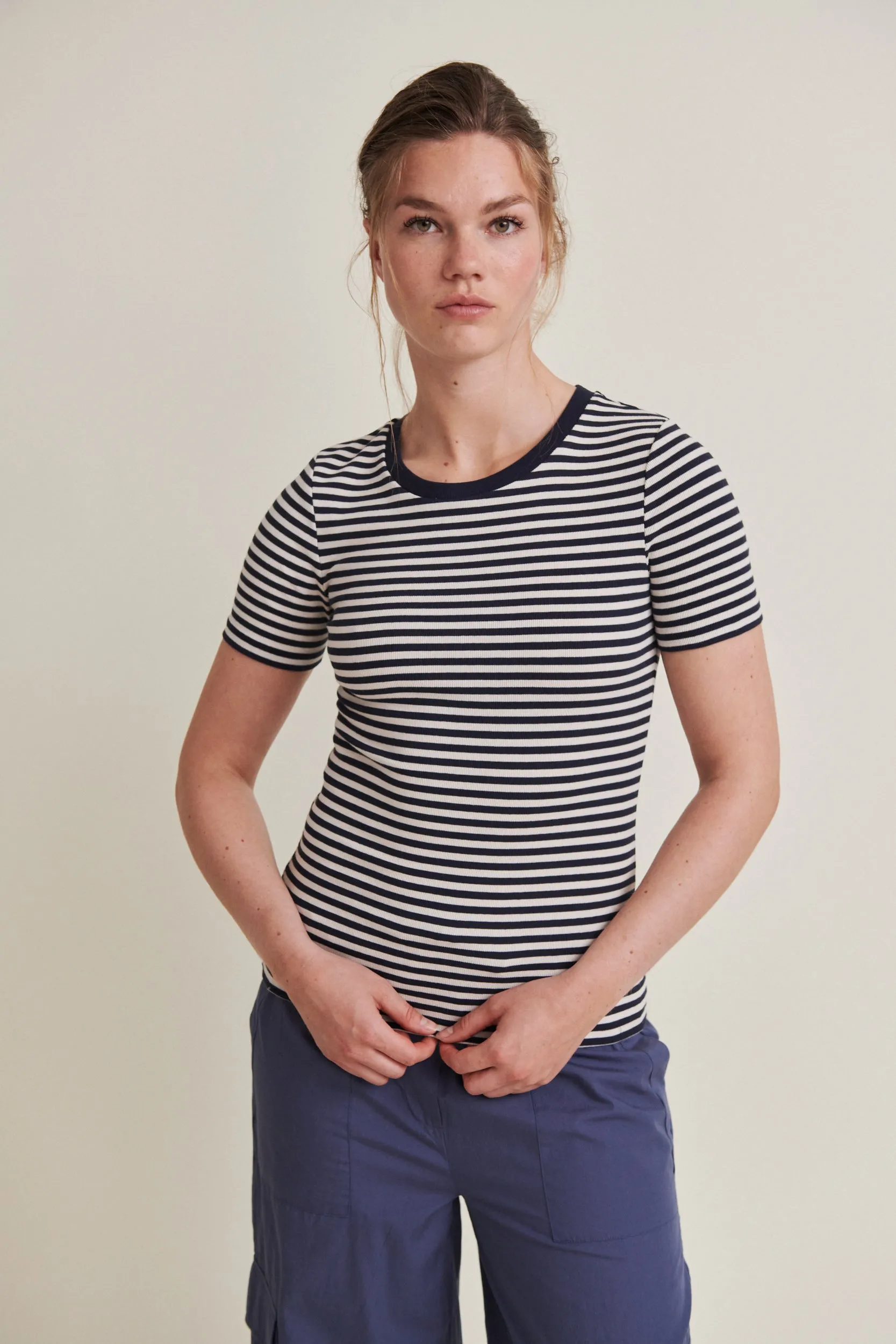 Ludmilla O-Neck - Birch/Navy