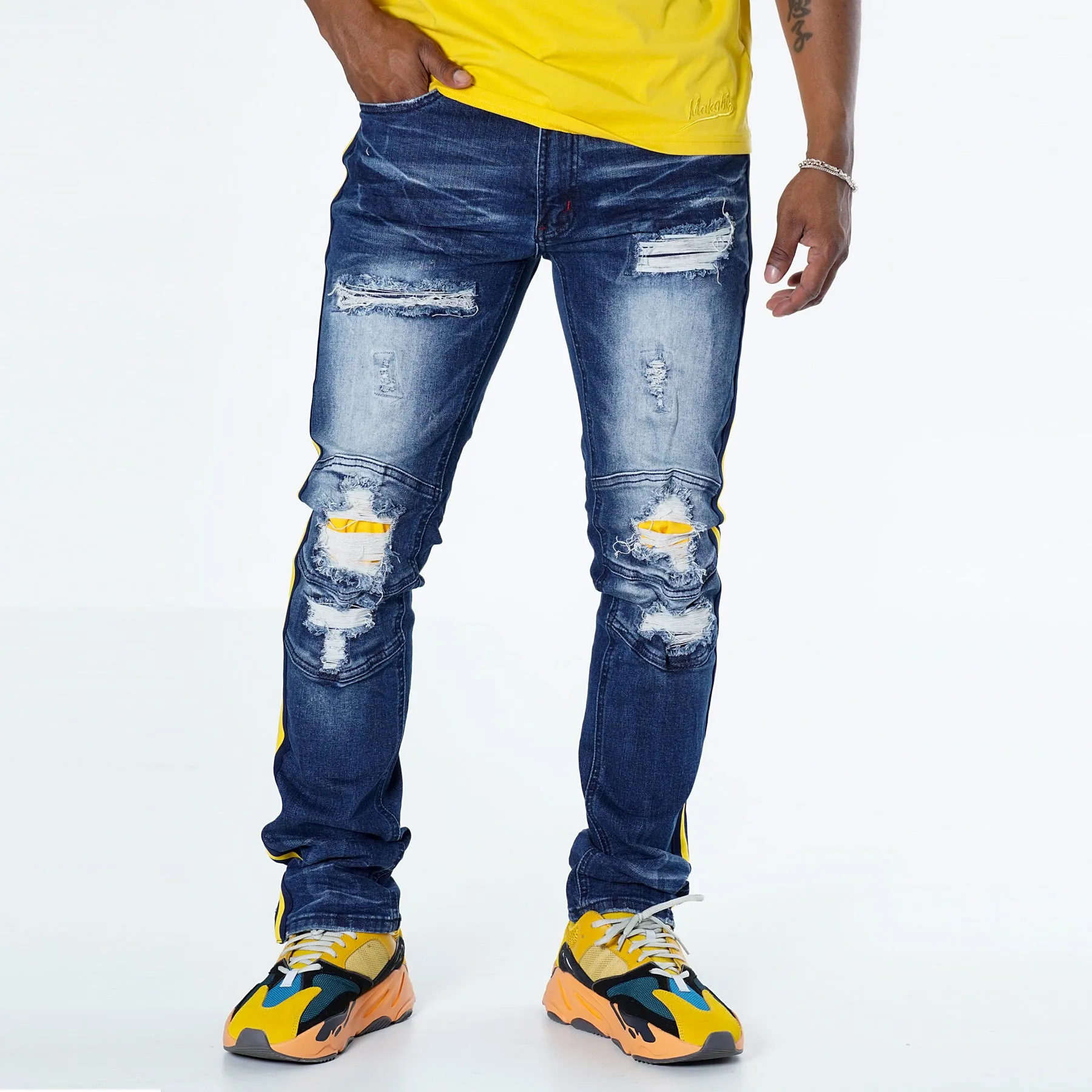 M1769 Makobi Cameo Denim Jeans - Dark Wash