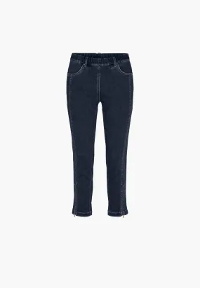 Madison Slim Crop - Dark Blue Denim