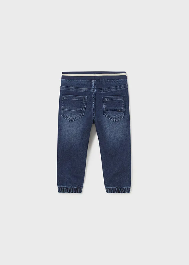 Mayoral Baby Boy Soft Denim Dark Jogger Jeans