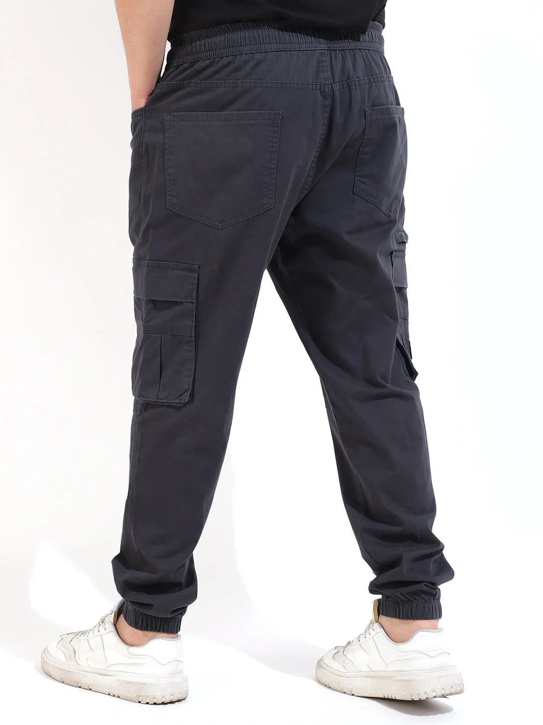 Medium Grey Cotton Twill Cargo