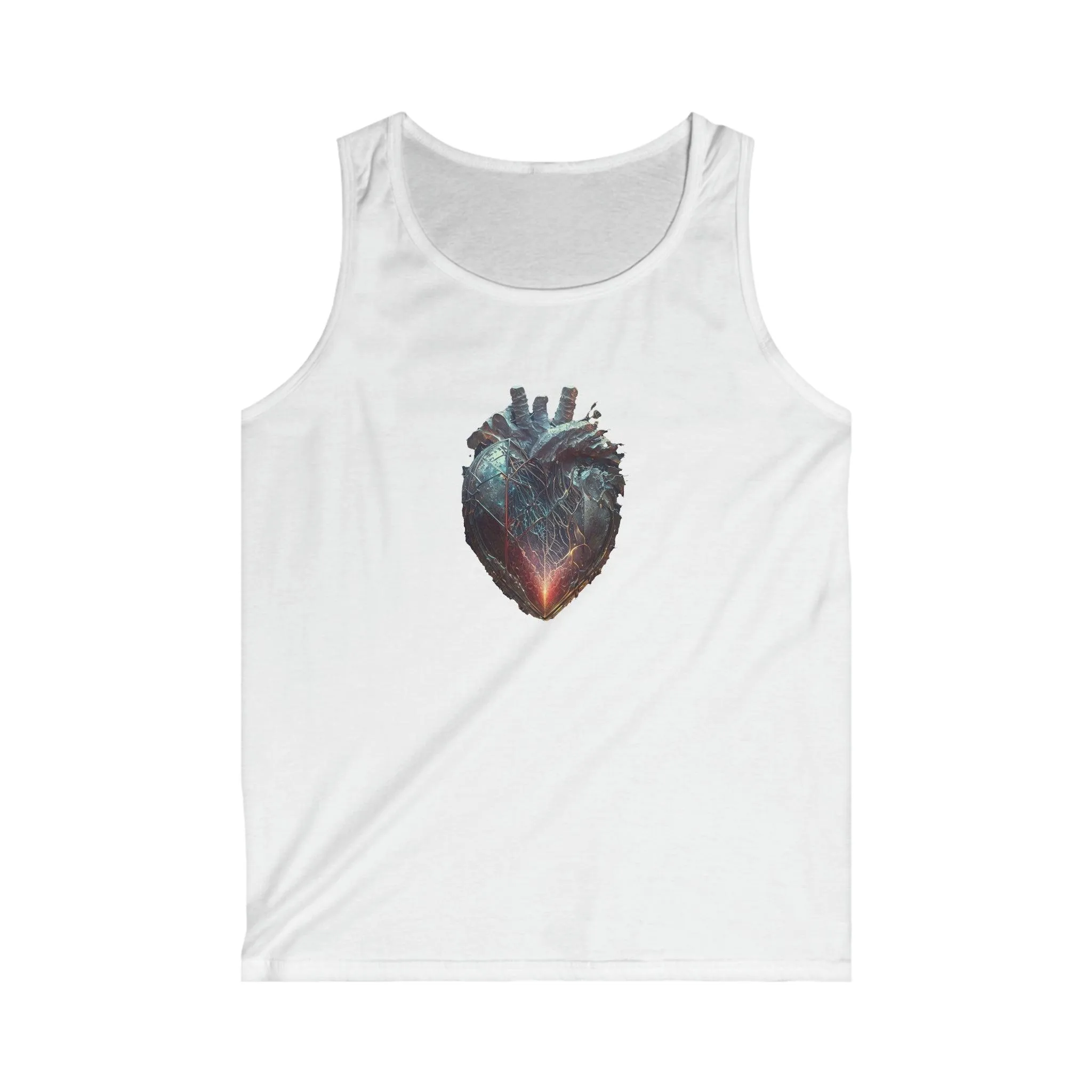 Mending Healing Heart Love Art Men's and Women's Unisex Softstyle Tank Top for Festival and Street Wear