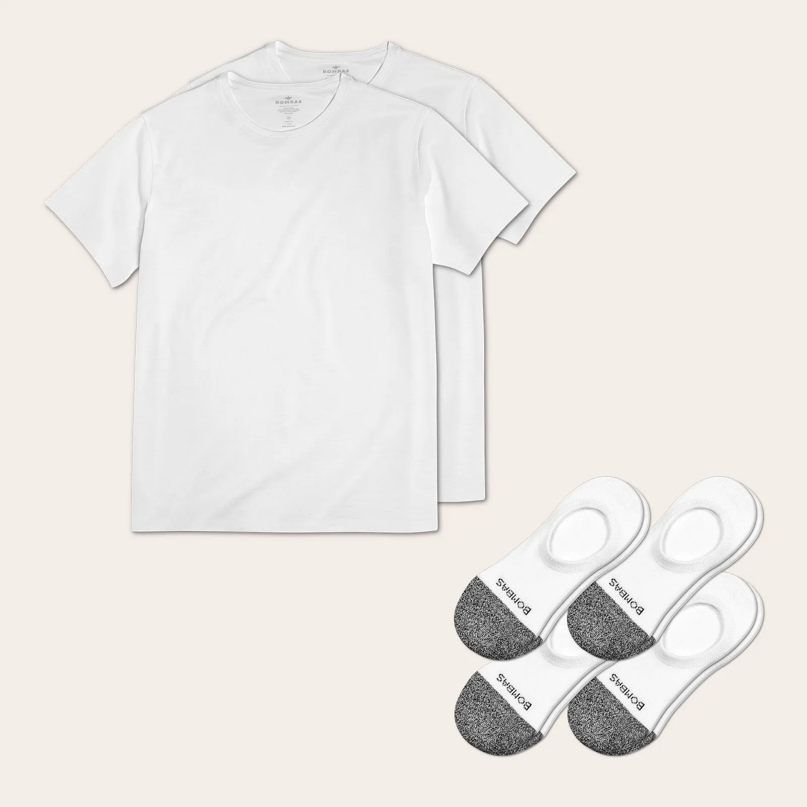 Men's Crew Neck T-Shirt & No Show Sock 6-Pack