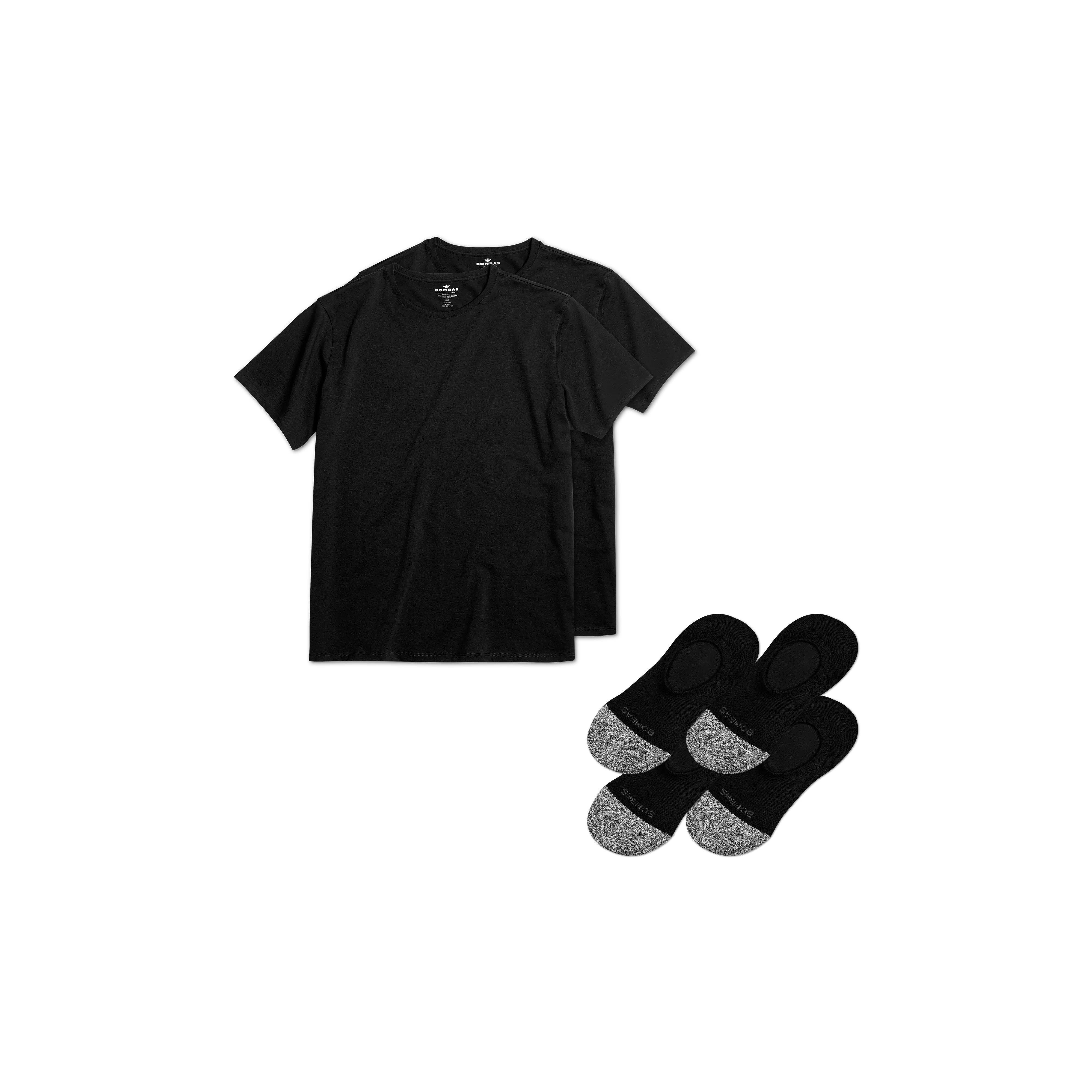 Men's Crew Neck T-Shirt & No Show Sock 6-Pack