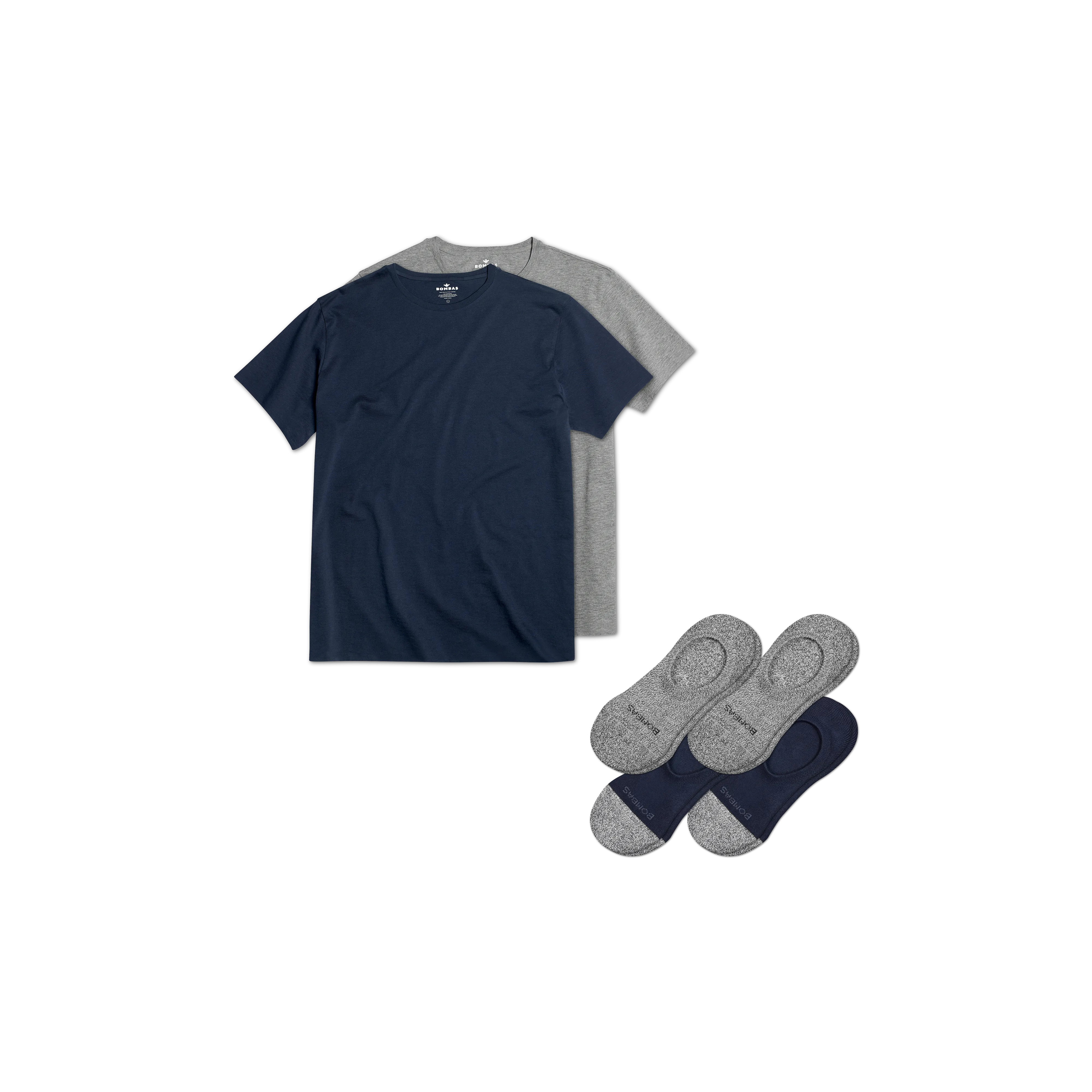 Men's Crew Neck T-Shirt & No Show Sock 6-Pack