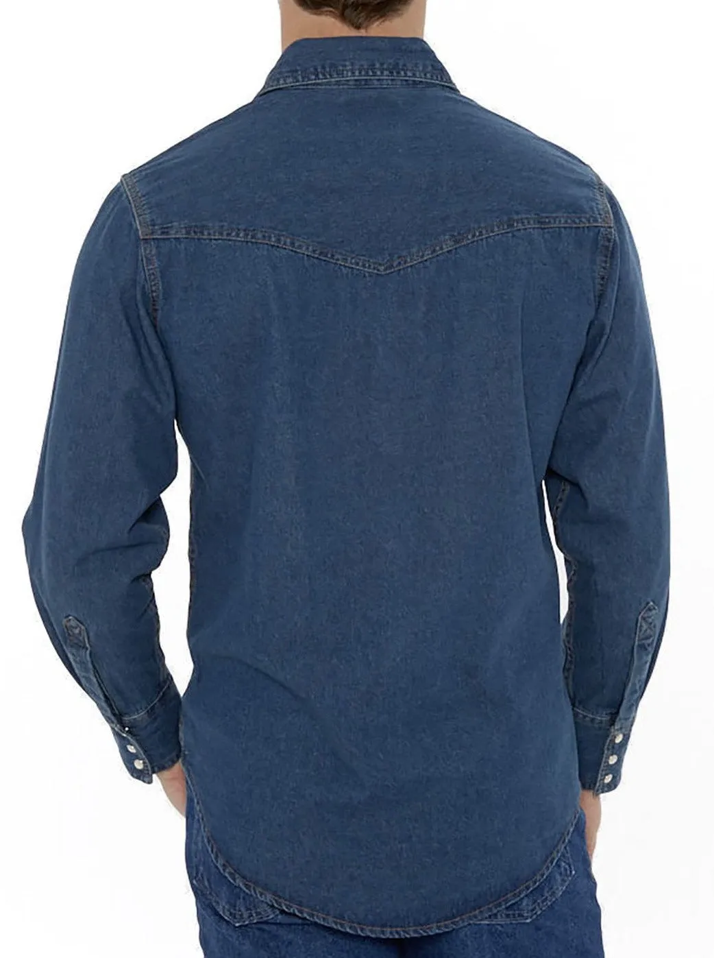 Men's Ely Cattleman Long Sleeve Denim Western Snap Shirt