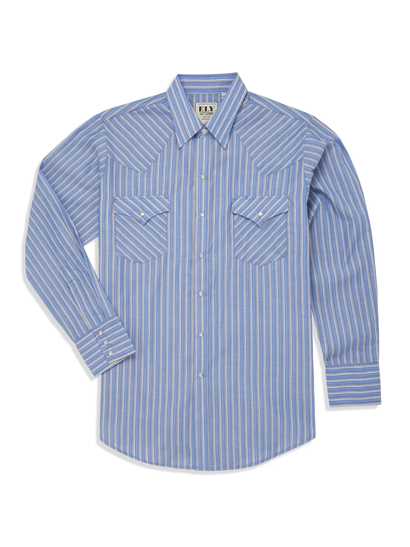 Men's Ely Cattleman Long Sleeve Stripe Western Snap Shirt