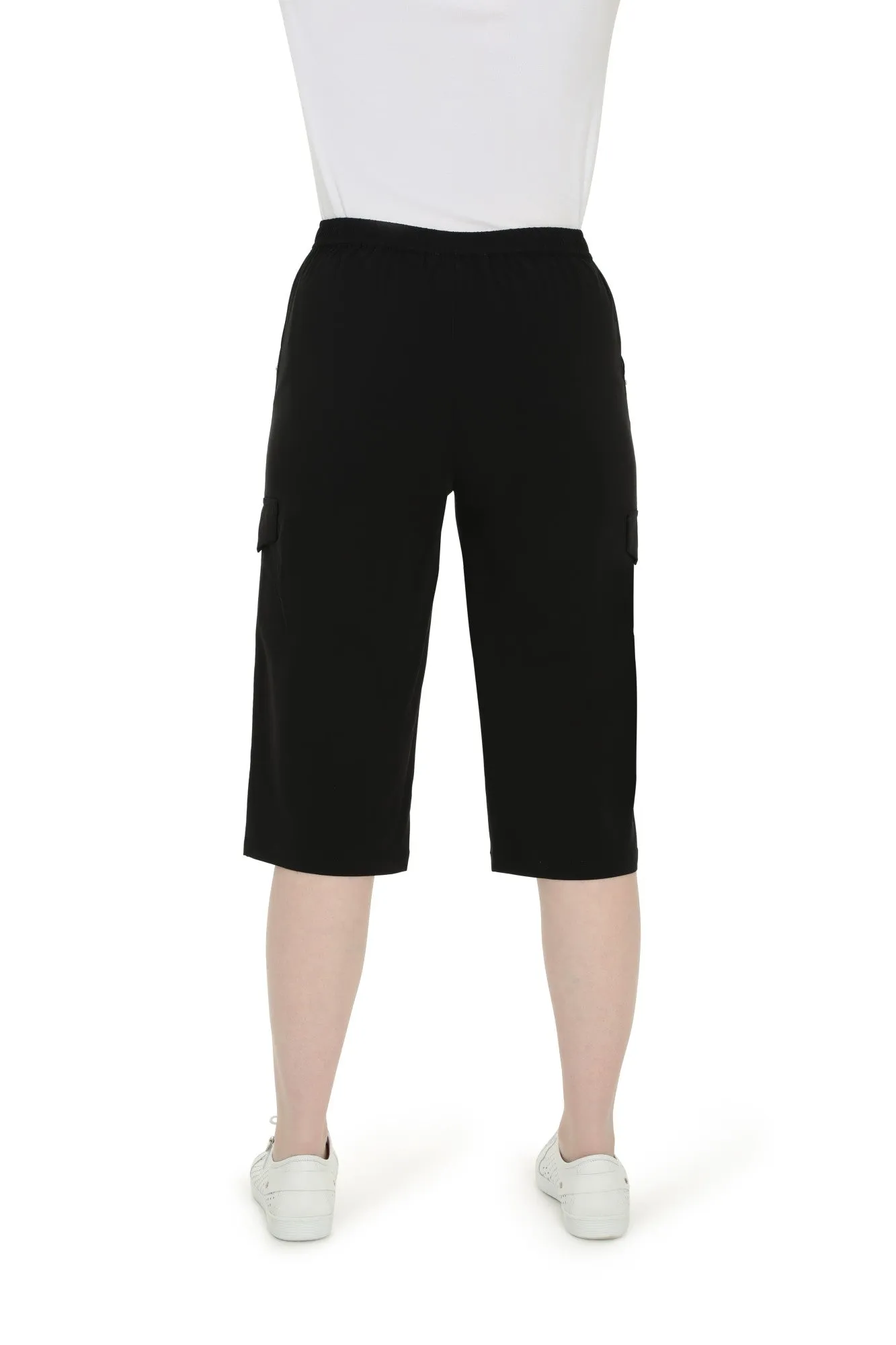 Micro Stretch Below Knee Pants | BLACK | 2142YR