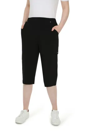 Micro Stretch Below Knee Pants | BLACK | 2142YR