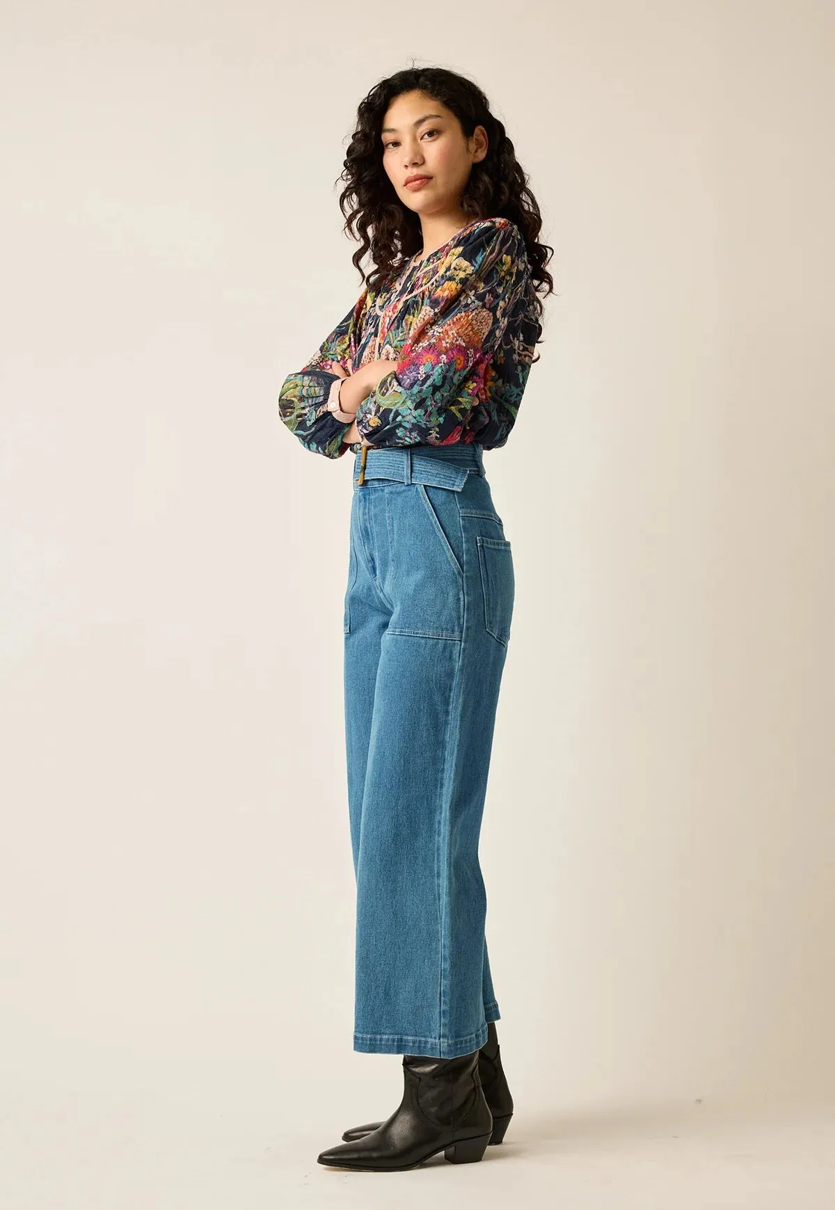 NANCYBIRD - JOSIE WIDE LEG PANT - LIGHT DENIM