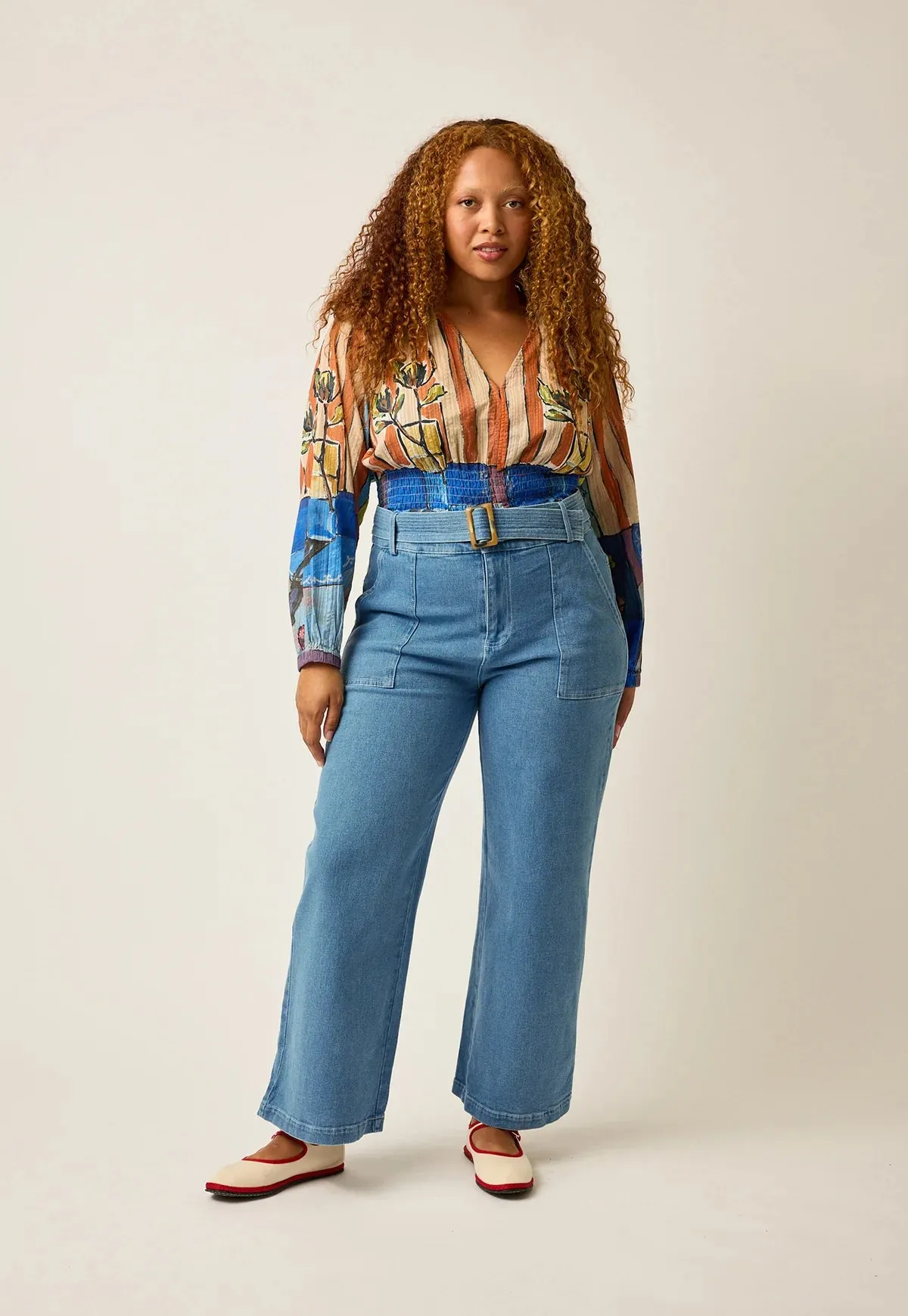 NANCYBIRD - JOSIE WIDE LEG PANT - LIGHT DENIM