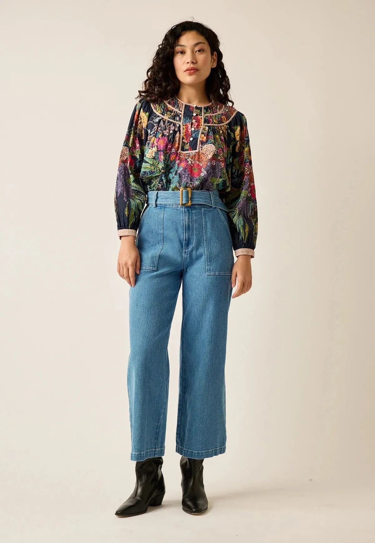 NANCYBIRD - JOSIE WIDE LEG PANT - LIGHT DENIM