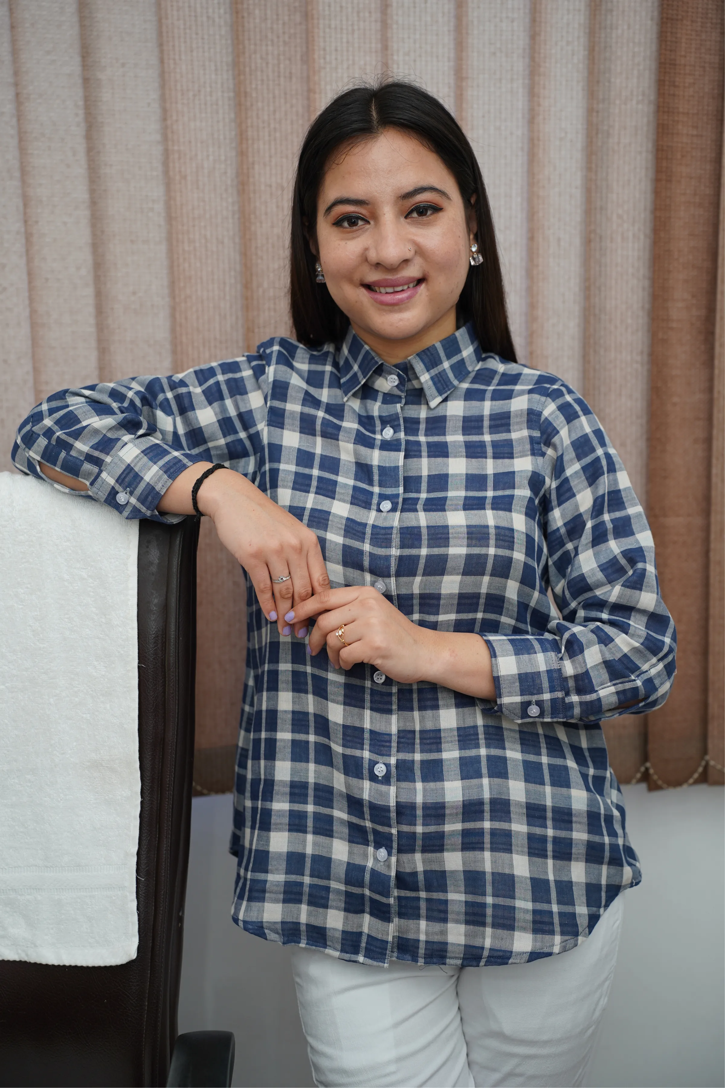 Navy Shadow Checkered Shirt