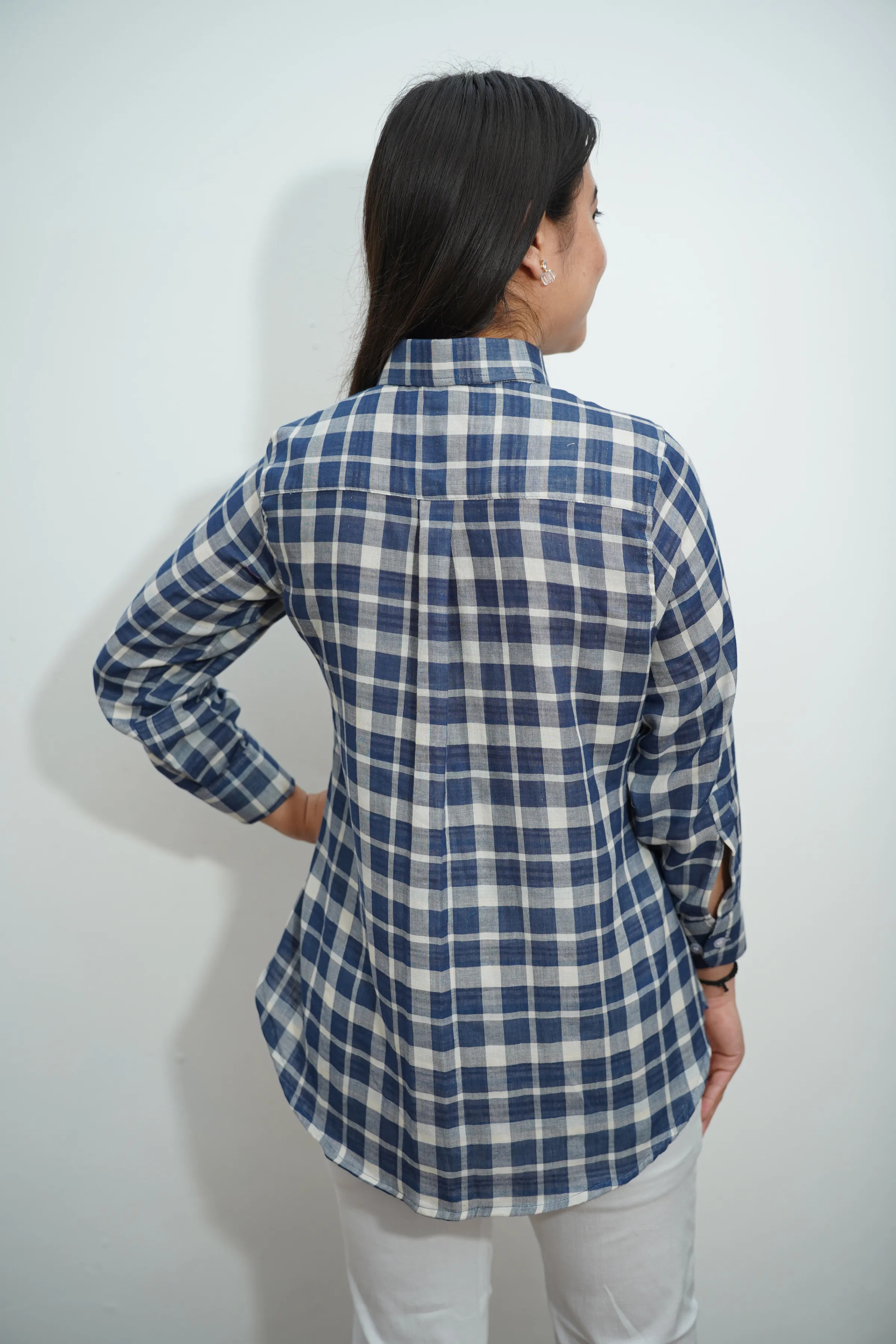 Navy Shadow Checkered Shirt