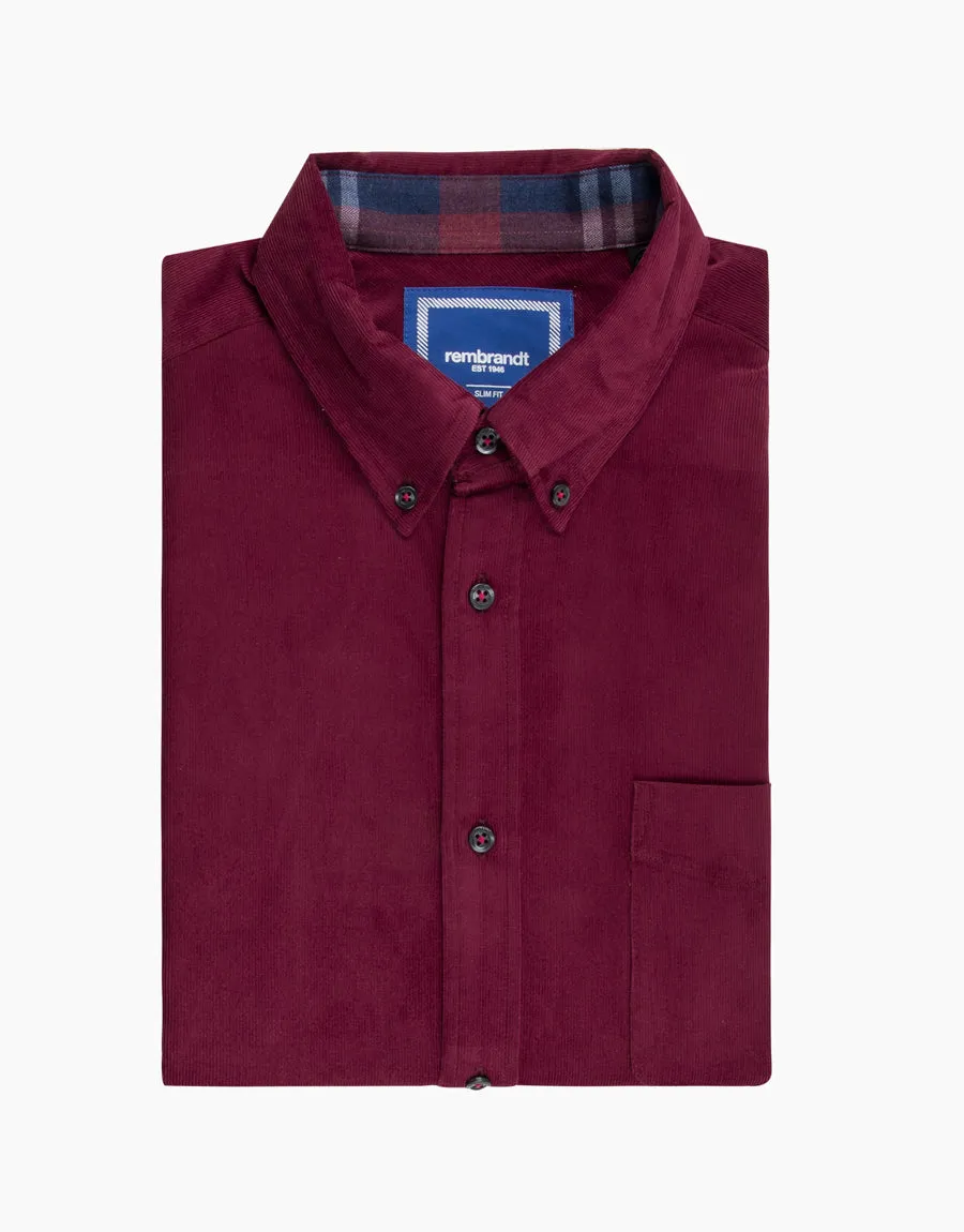 Ohope Burgundy Corduroy Shirt