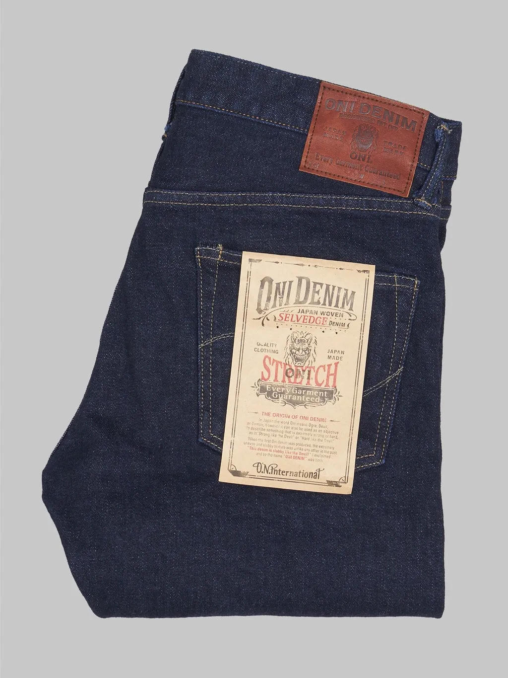 ONI Denim 122S-VIOLET - 15oz Violet Weft Stretch Relax Tapered Jeans