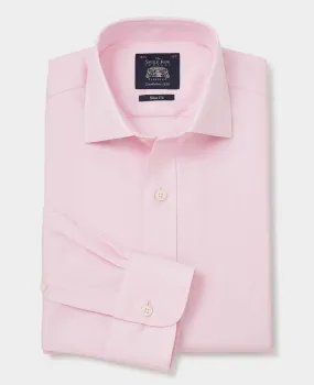 Pale Pink Twill Slim Fit Formal Shirt - Single or Double Cuff