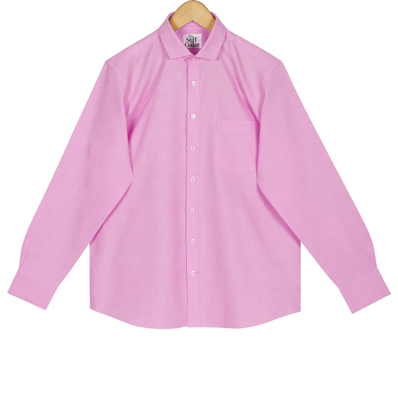 Pink Oxford Regular Fit Cotton Shirt