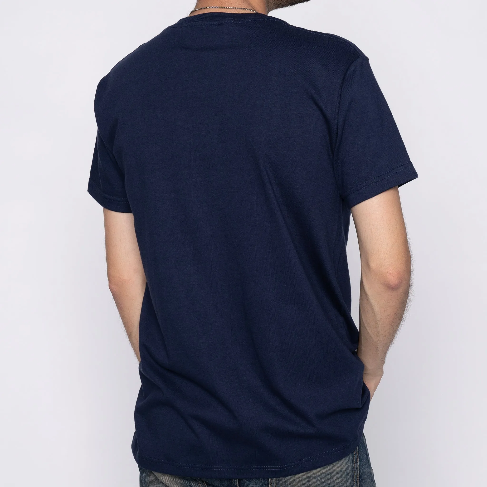 Pocket Tee - Navy   Kimono Print - Scales