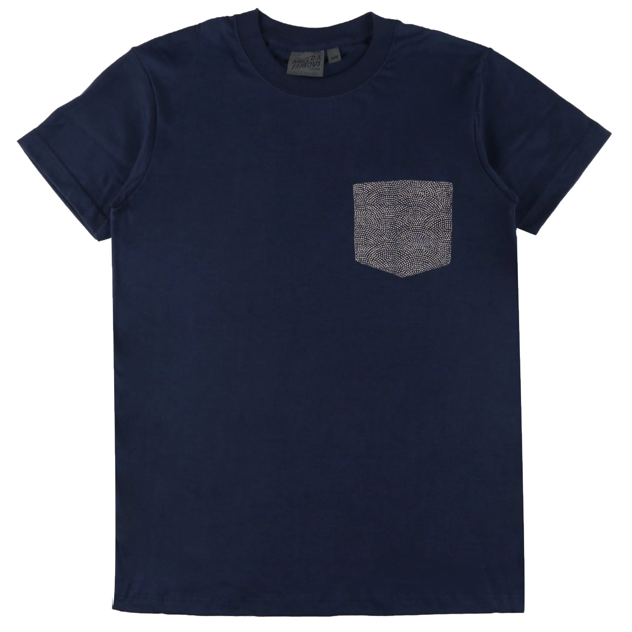 Pocket Tee - Navy   Kimono Print - Scales