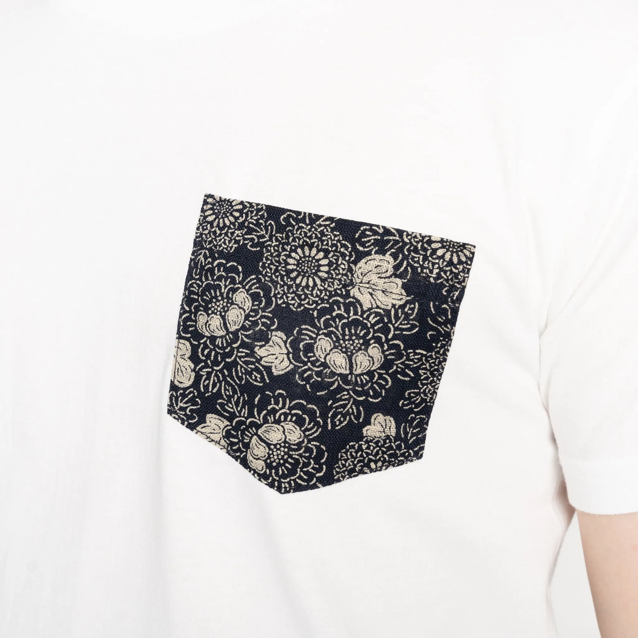 Pocket Tee - White - Kimono Floral