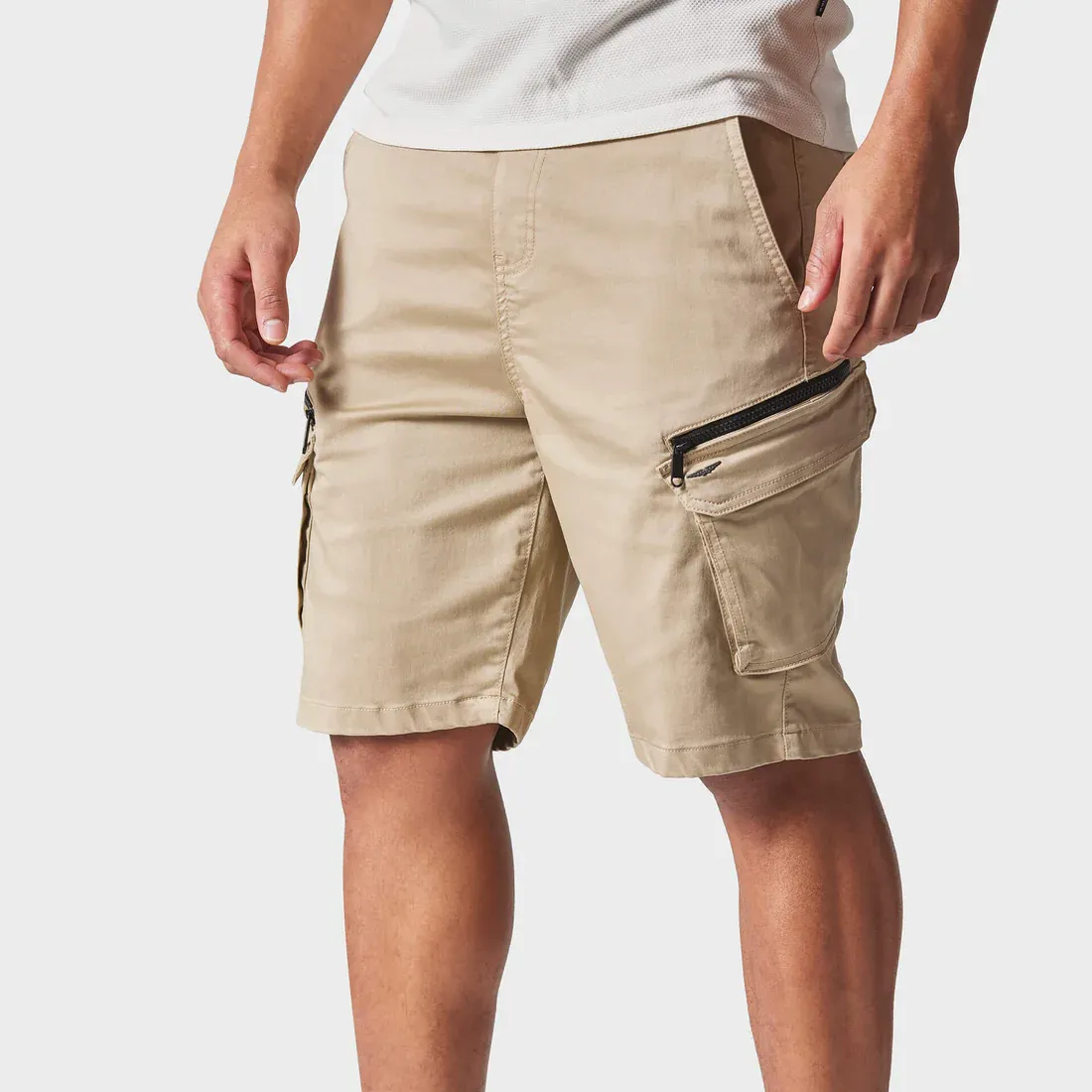 Police Doust Cargo Shorts Beige