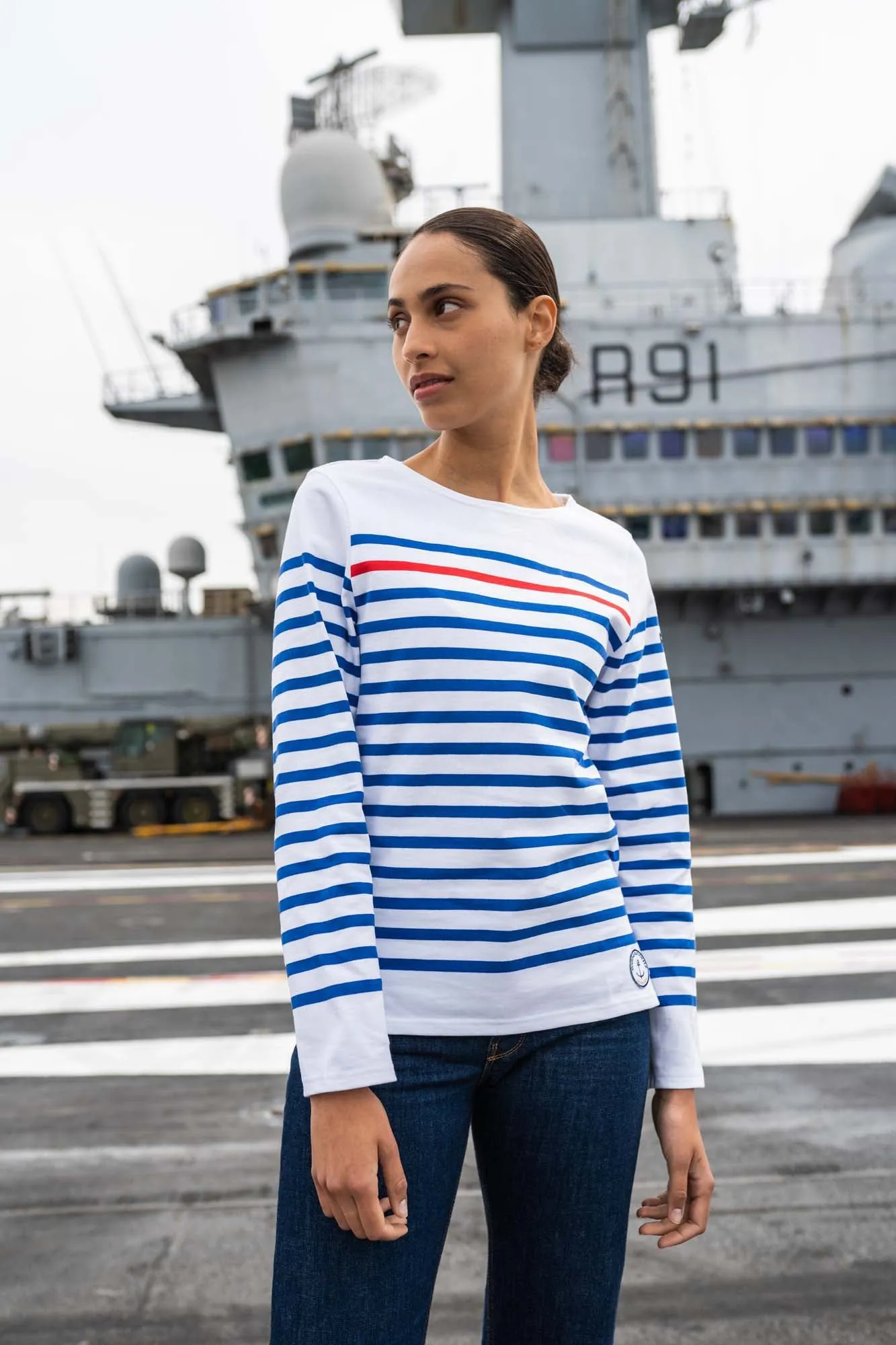 Porte-avions sailor striped shirt - SAINT JAMES x Marine nationale (NEIGE/GITANE/TULIPE)