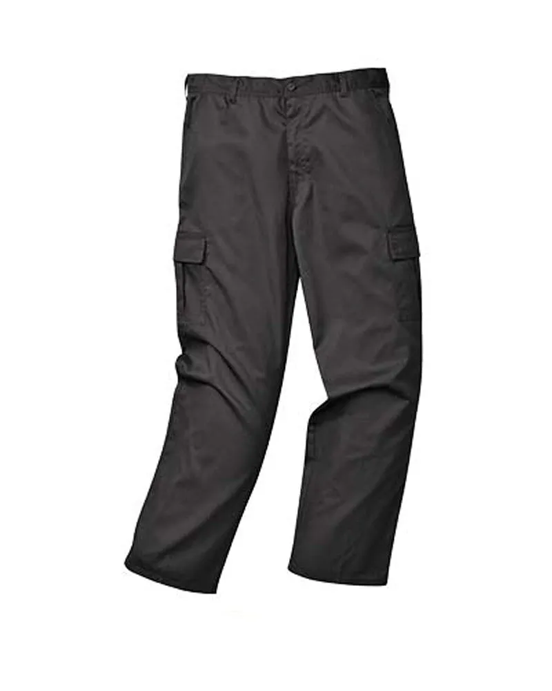 Portwest Black Cargo Pants Tall