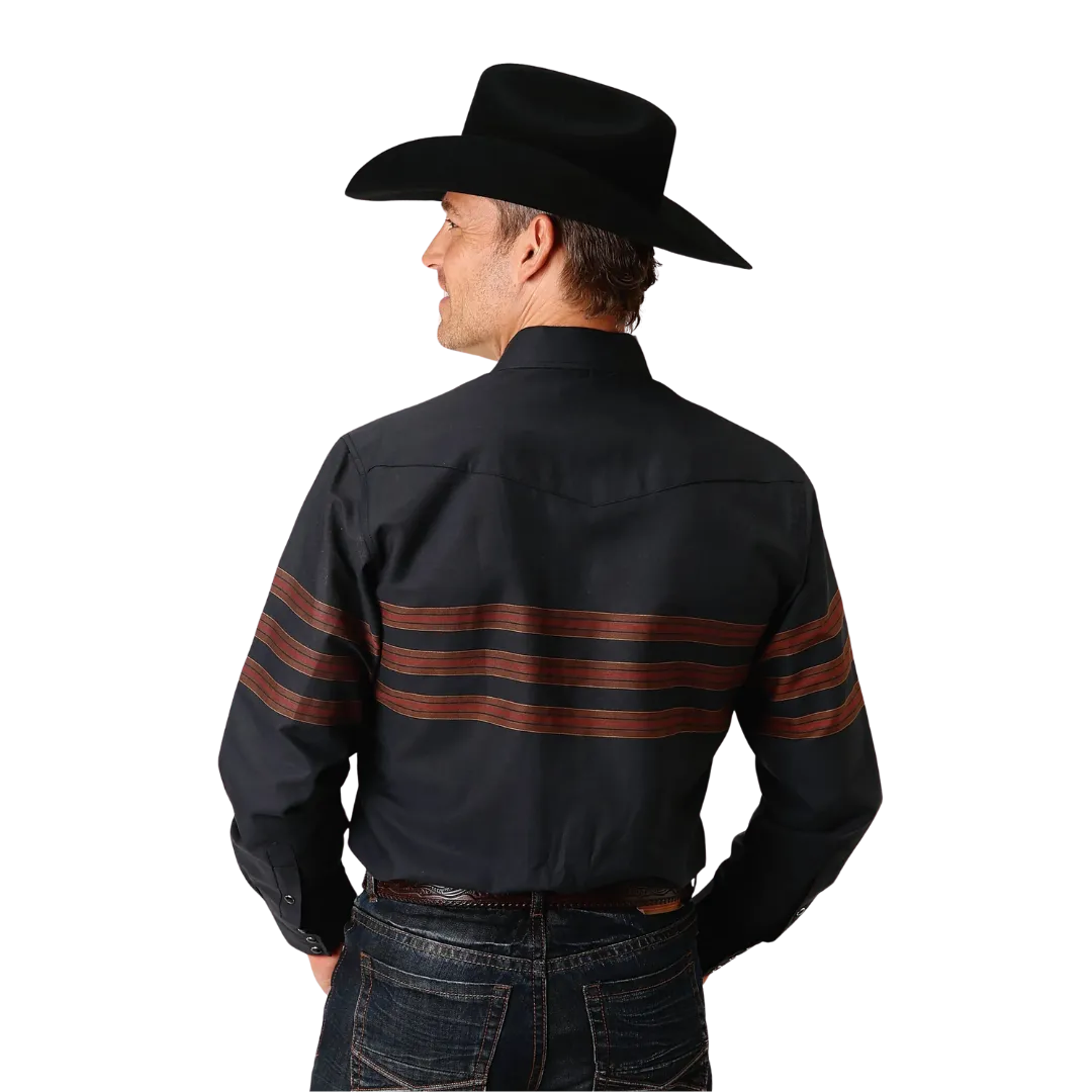 Roper Men's Snap Western Black Shirt