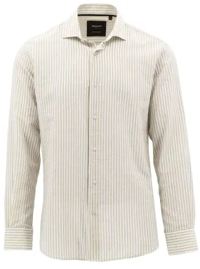 Sel Beige Striped Linen Shirt