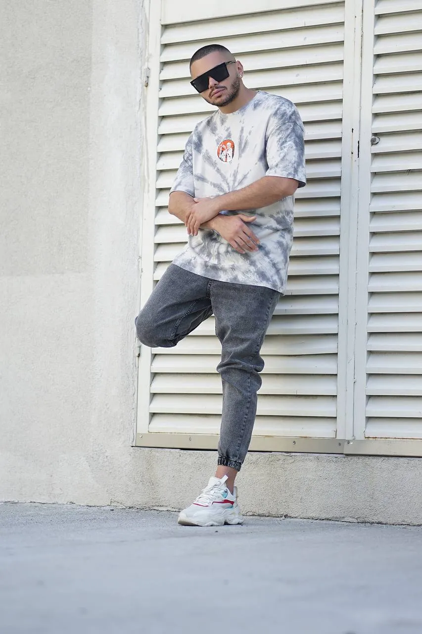 Sneakerjeans Gray Oversize T-Shirt ES94