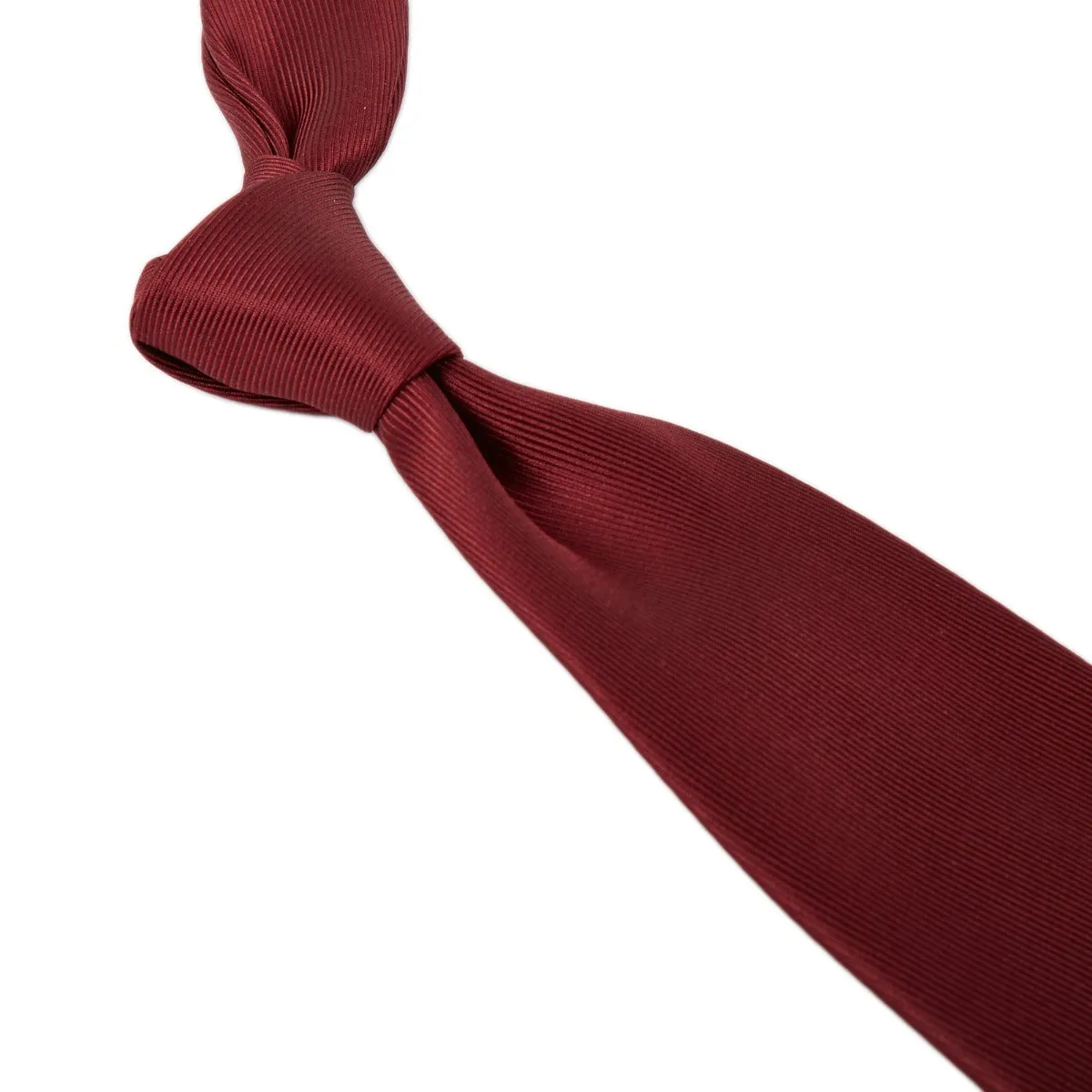 Sovereign Grade 50oz Burgundy Horizontal Solid Twill Silk Tie