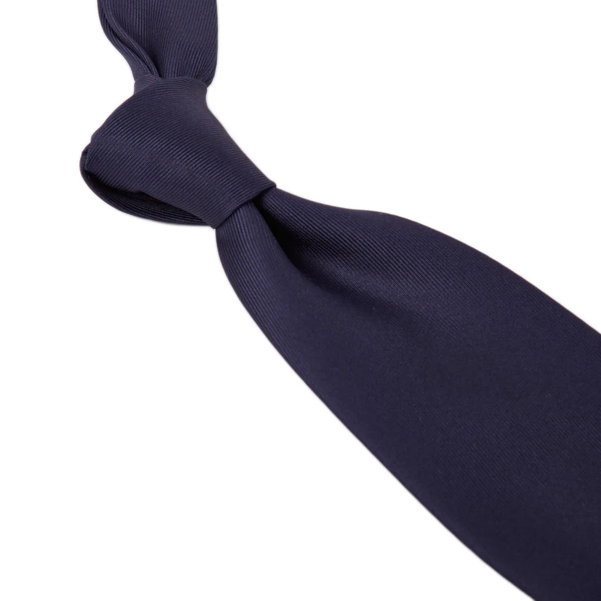 Sovereign Grade 50oz Navy Horizontal Solid Twill Silk Tie