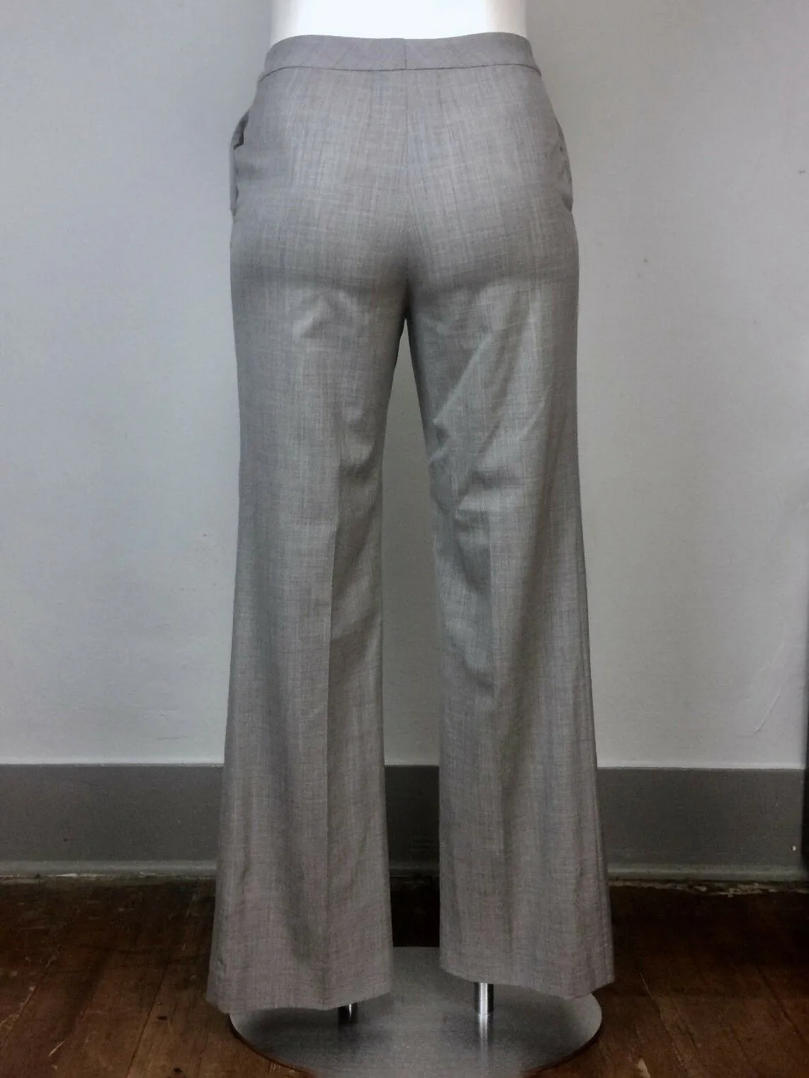 St. John Size 14 Gray Cross-Hatch Slacks