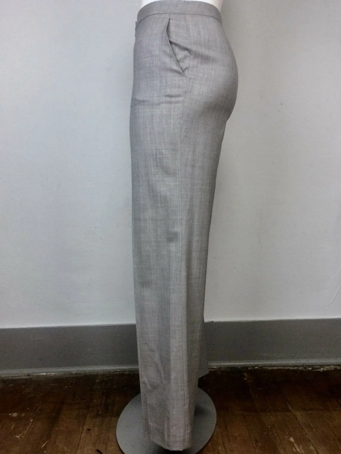 St. John Size 14 Gray Cross-Hatch Slacks