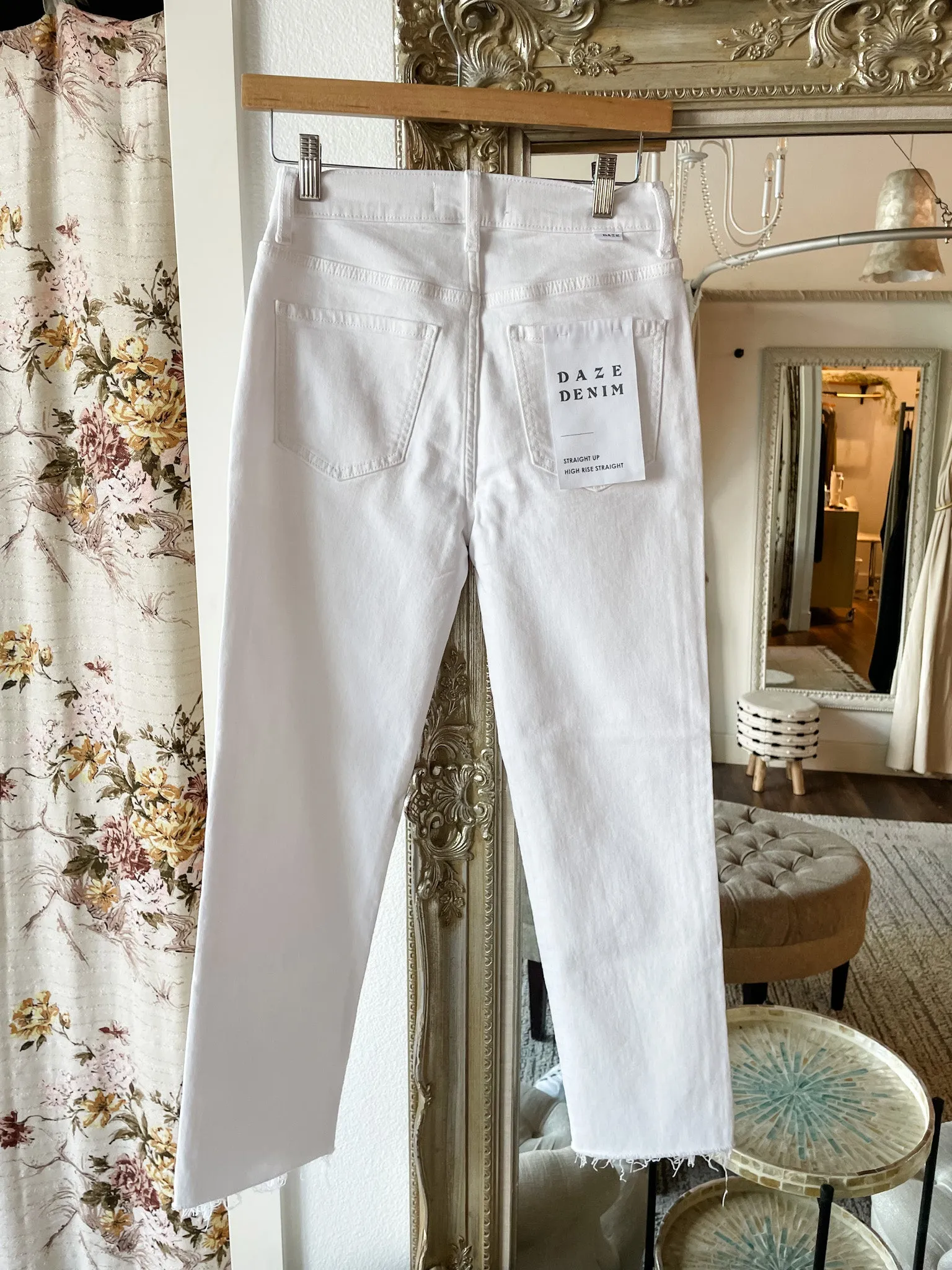 Straight Up Straight Jeans-Marshmallow Vintage